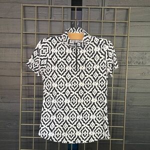 IBKUL Zip up short sleeve polo